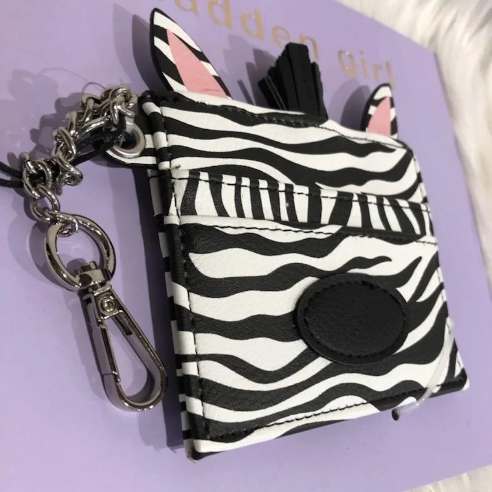 Madden Girl Zebra Card Case